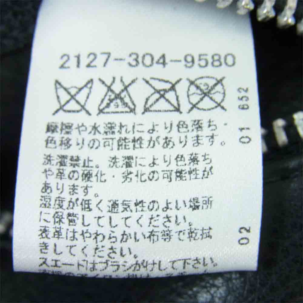 CHROME HEARTS クロムハーツ（原本無） 国内正規品 RACING 2 セメタリー クロス パッチ CHクロス レザー ジャケット ブラック系 M【中古】