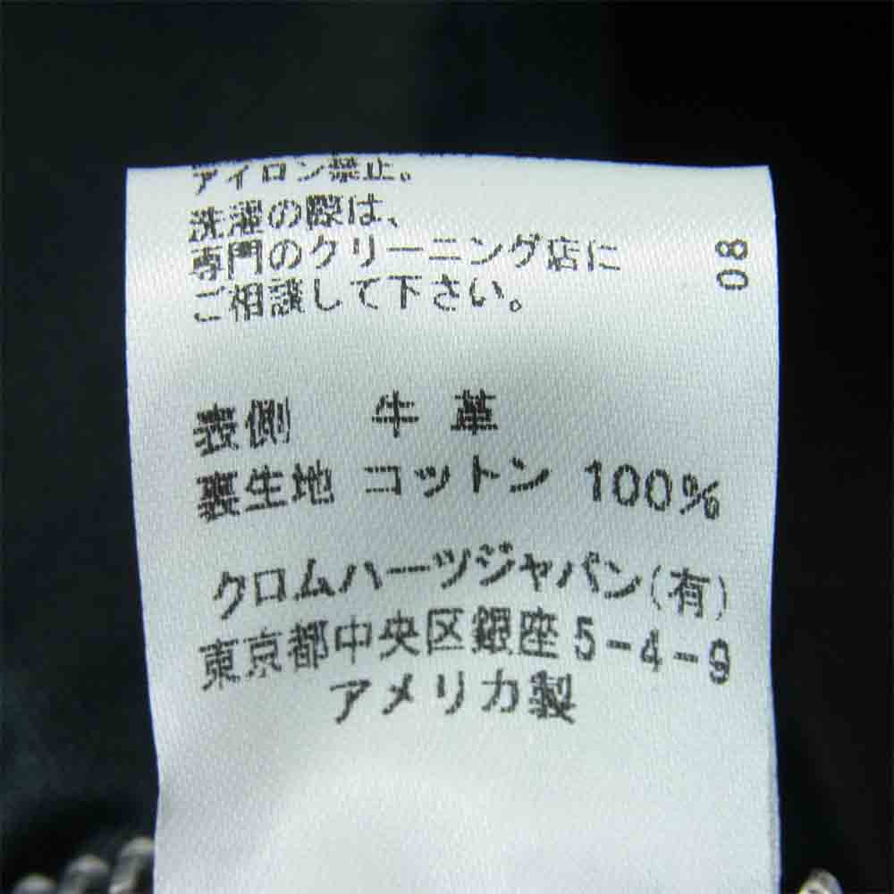 CHROME HEARTS クロムハーツ（原本無） 国内正規品 RACING 2 セメタリー クロス パッチ CHクロス レザー ジャケット ブラック系 M【中古】