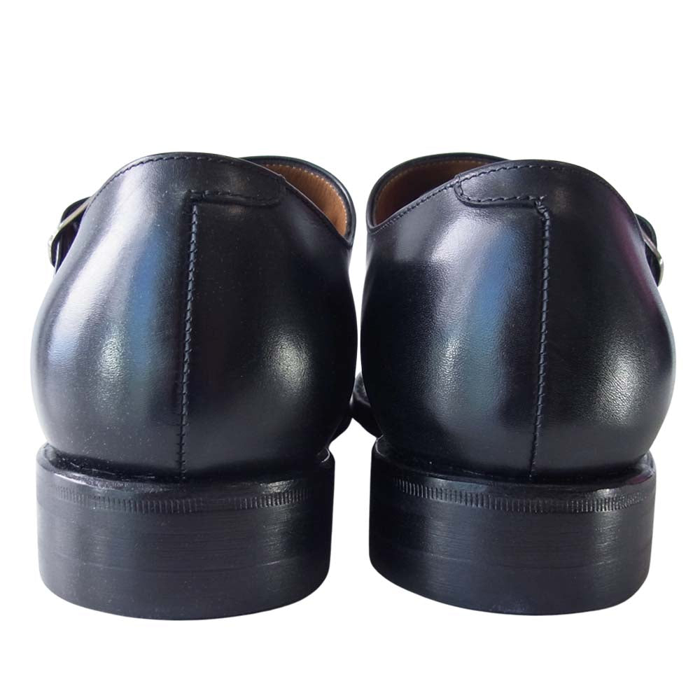 JALAN SRIWIJAYA ジャランスリウァヤ 98374 ダブルモンク ビジネス シューズ ブラック系 6.5【新古品】【未使用】【中古】