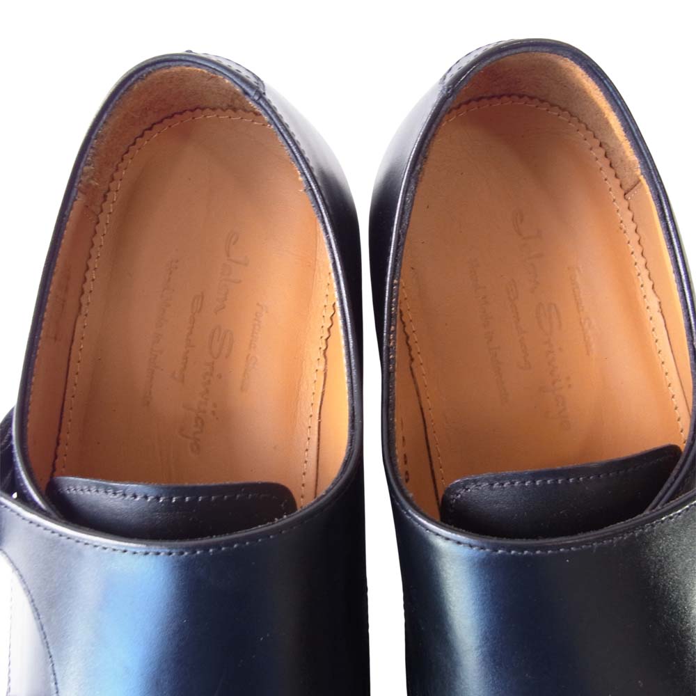 JALAN SRIWIJAYA ジャランスリウァヤ 98374 ダブルモンク ビジネス シューズ ブラック系 6.5【新古品】【未使用】【中古】