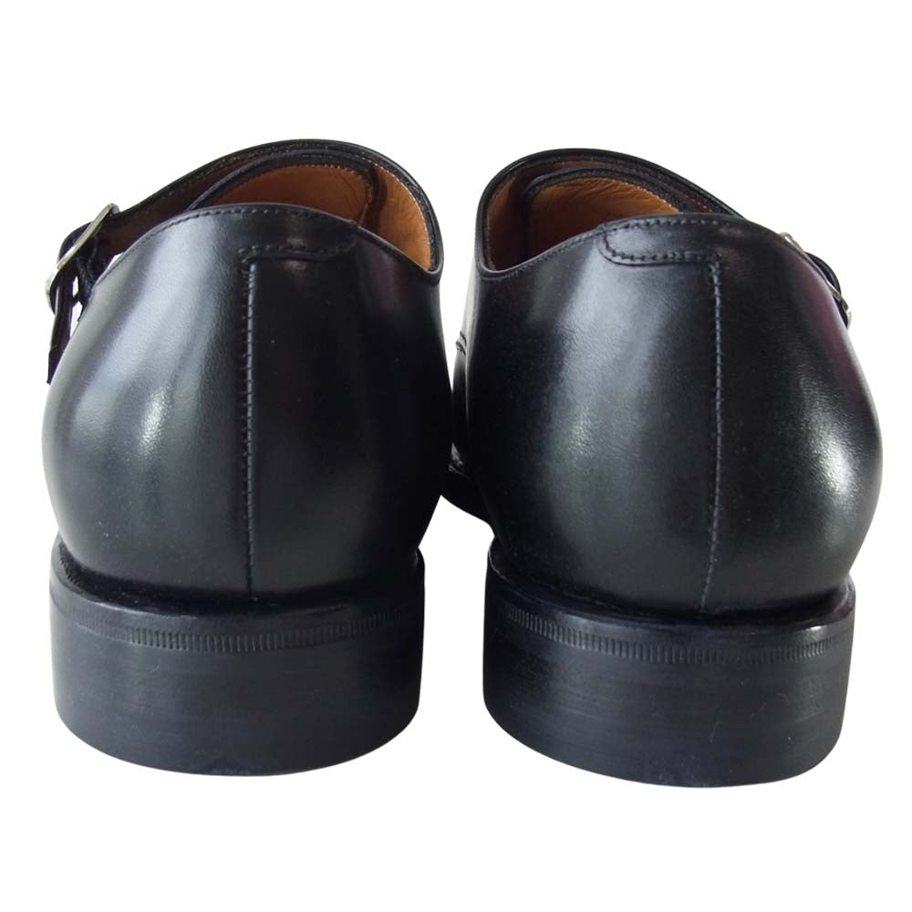 JALAN SRIWIJAYA ジャランスリウァヤ 98374 ダブルモンク ビジネス シューズ ブラック系 6.5【新古品】【未使用】【中古】