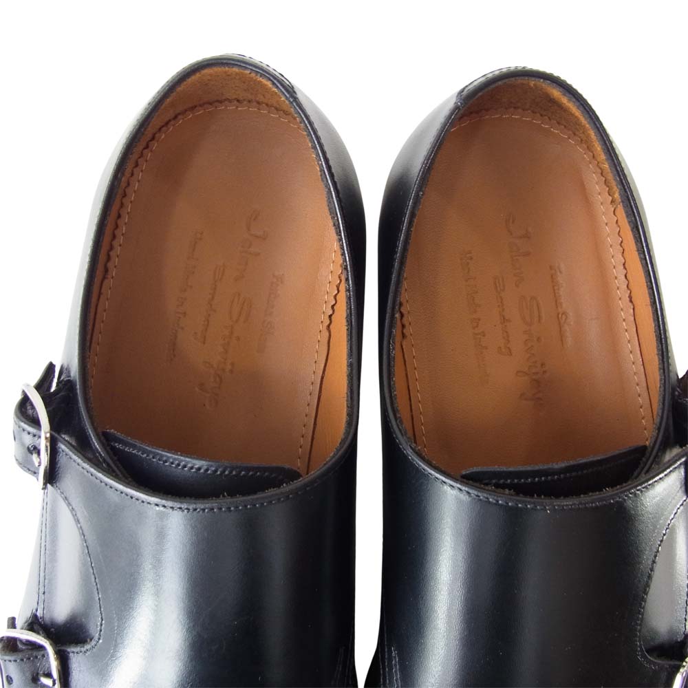 JALAN SRIWIJAYA ジャランスリウァヤ 98374 ダブルモンク ビジネス シューズ ブラック系 6.5【新古品】【未使用】【中古】