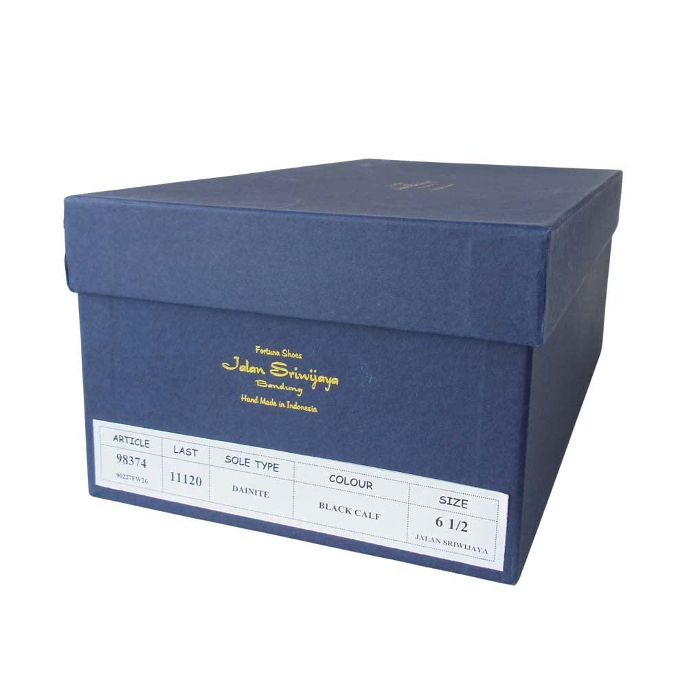 JALAN SRIWIJAYA ジャランスリウァヤ 98374 ダブルモンク ビジネス シューズ ブラック系 6.5【新古品】【未使用】【中古】