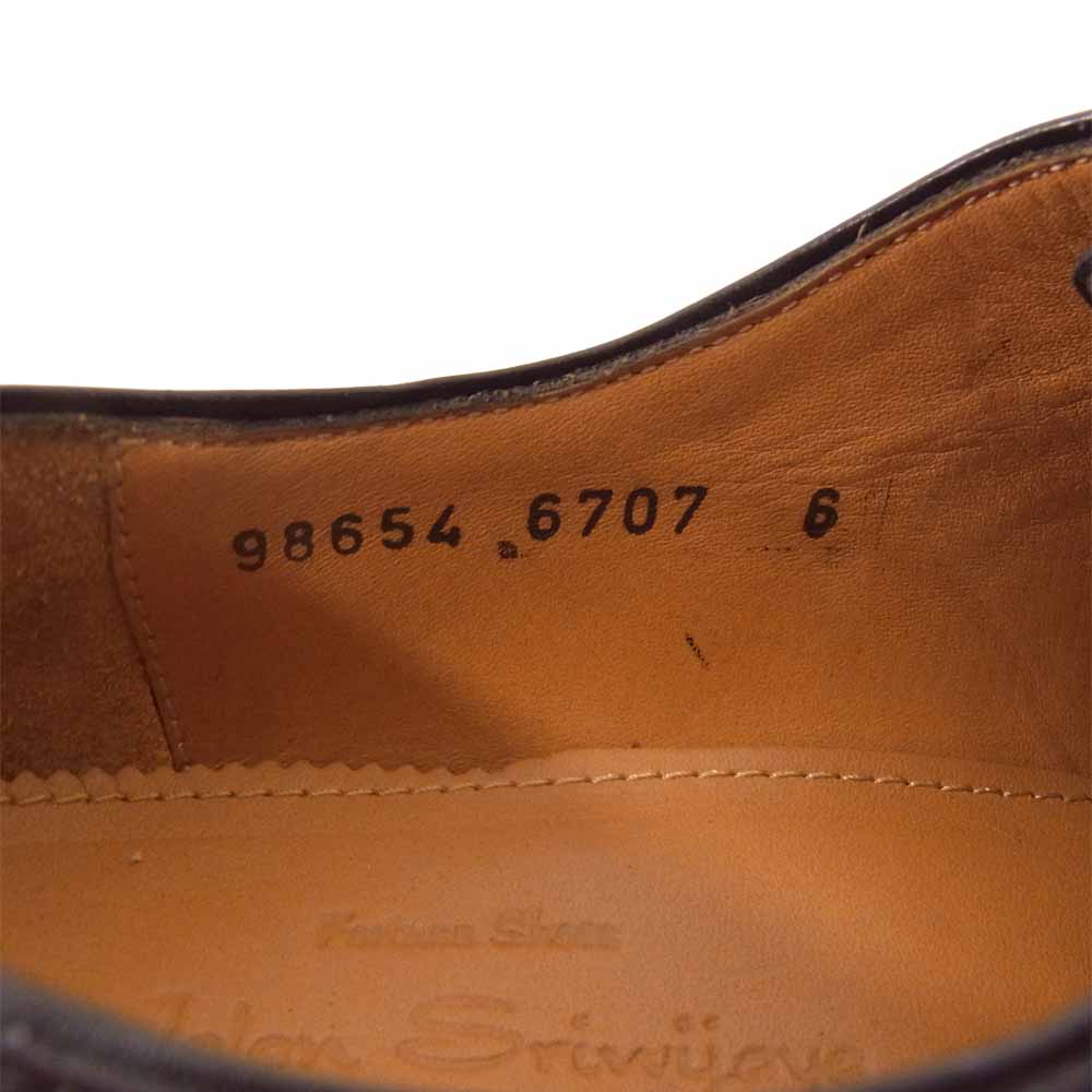 JALAN SRIWIJAYA ジャランスリウァヤ 98654 ストレートチップ ビジネス シューズ ブラック系 6【新古品】【未使用】【中古】