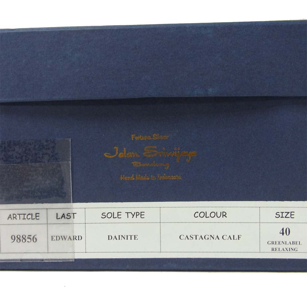 JALAN SRIWIJAYA ジャランスリウァヤ 98856 GREEN RABEL RELAXING グリーンレーベルリラクシング プレーントゥ シューズ ブラウン系 40【新古品】【未使用】【中古】