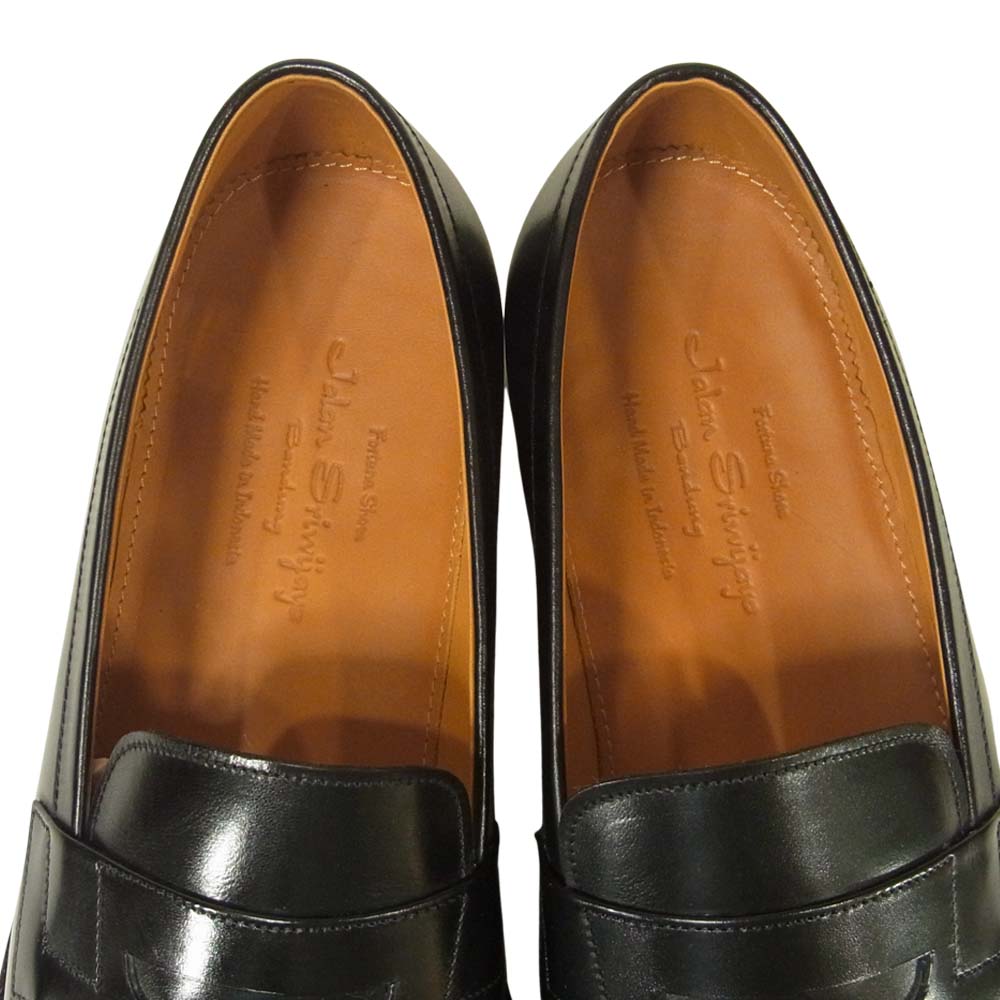 JALAN SRIWIJAYA ジャランスリウァヤ 98589 コインローファー シューズ レザー ブラック系 8.5【新古品】【未使用】【中古】