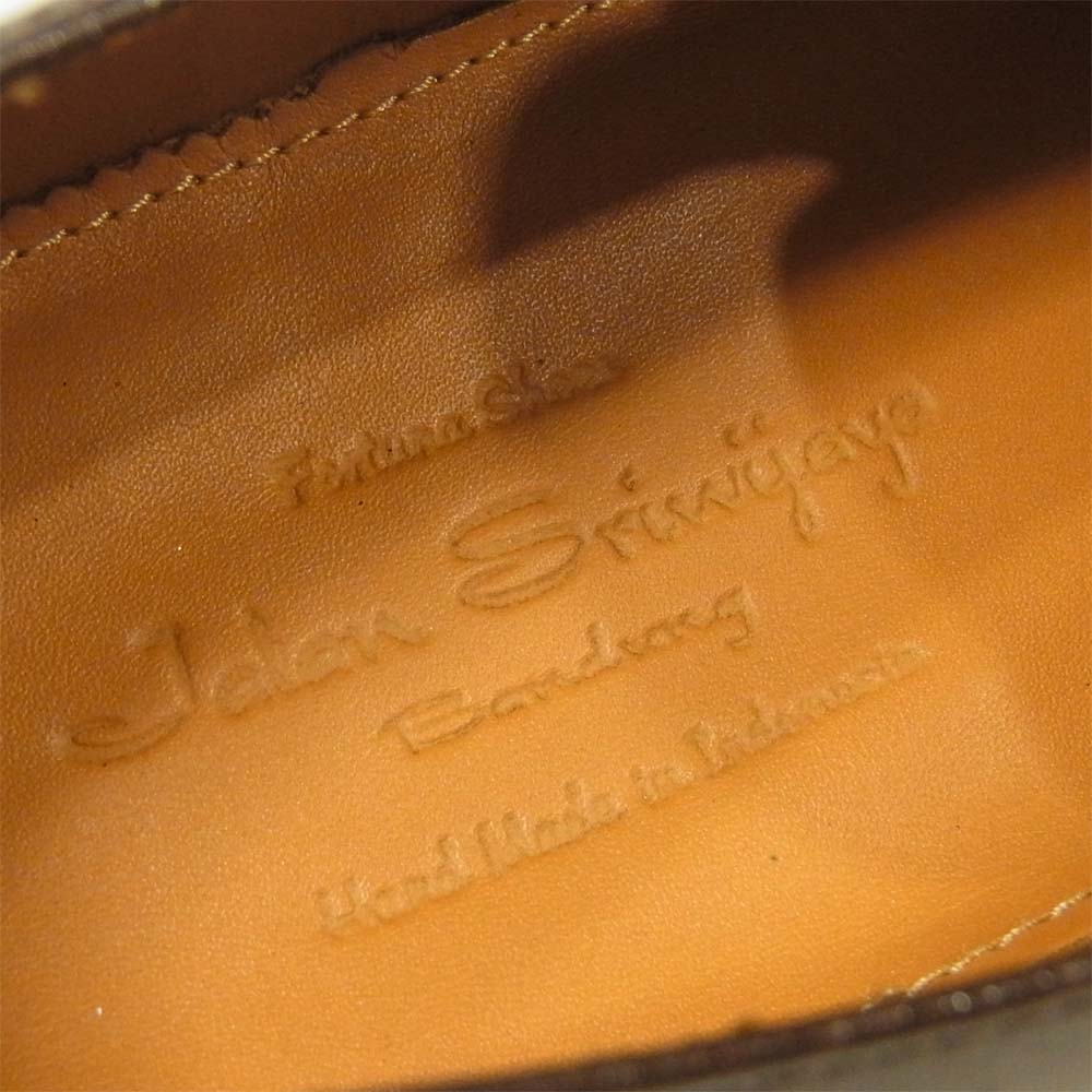 JALAN SRIWIJAYA ジャランスリウァヤ 98889 プレーントゥ シングルモンク ビジネスシューズ ブラウン系 8【新古品】【未使用】【中古】