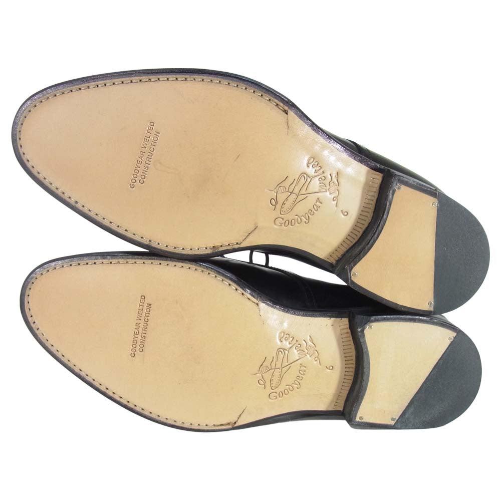 JALAN SRIWIJAYA ジャランスリウァヤ 98313 Vチップ ビジネスシューズ ブラック系 6【新古品】【未使用】【中古】