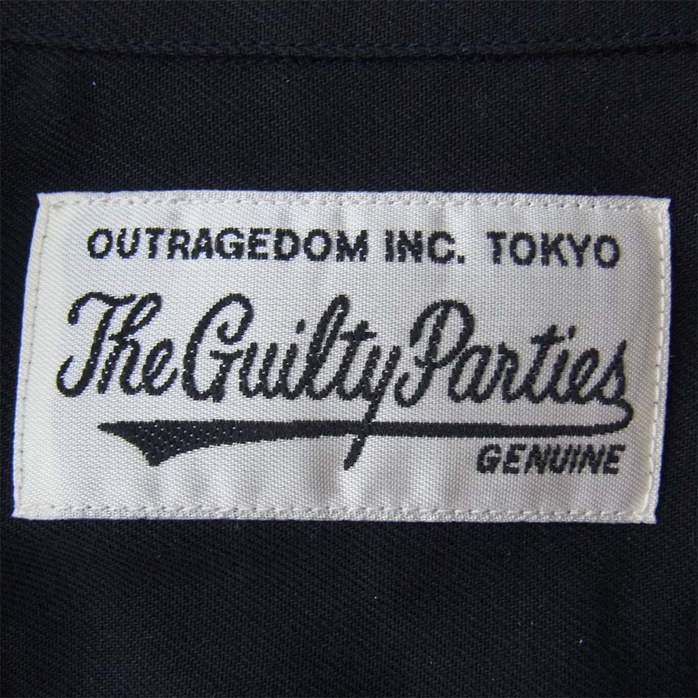 WACKO MARIA ワコマリア 18SS TWO-TONE 50'S SHIRT TYPE-2 ツートーン シャツ 黒×ピンク M【中古】