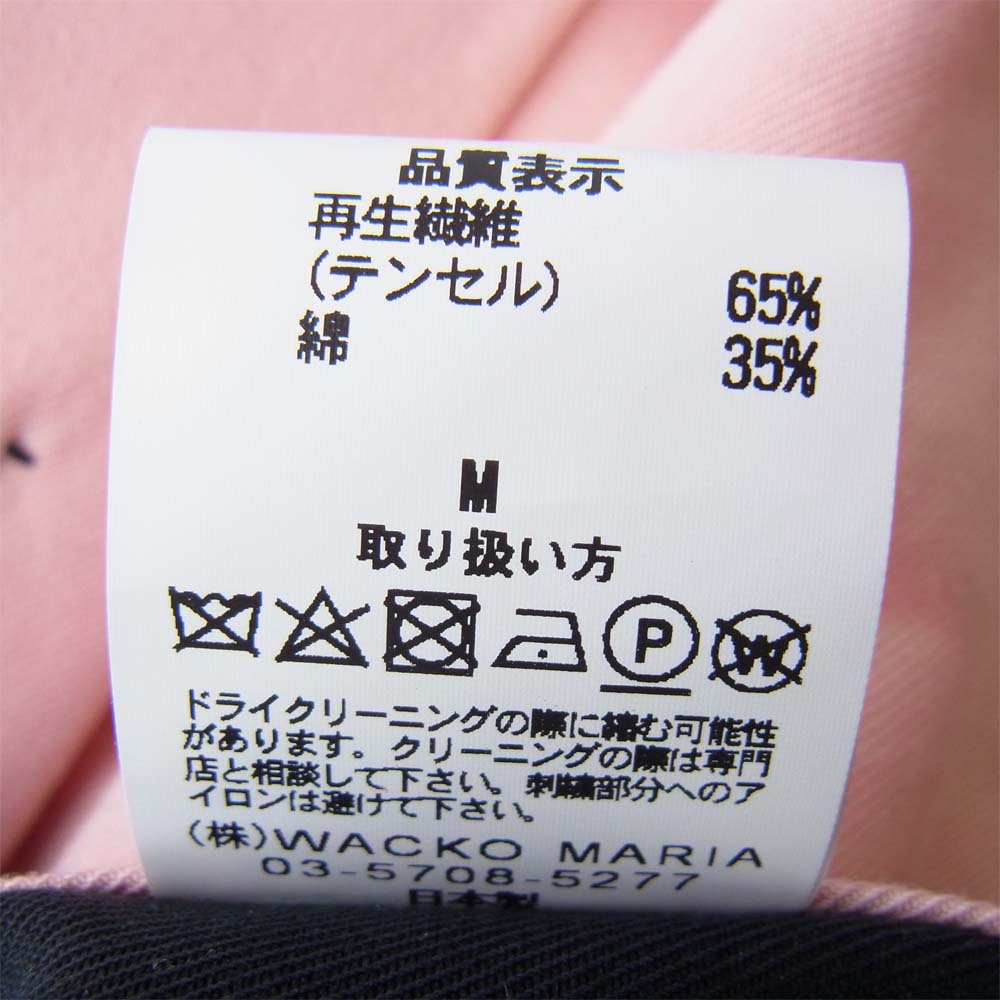 WACKO MARIA ワコマリア 18SS TWO-TONE 50'S SHIRT TYPE-2 ツートーン シャツ 黒×ピンク M【中古】