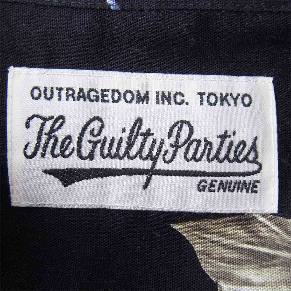 WACKO MARIA ワコマリア 18SS BIRD OF PARADISE S/S HAWAIIAN SHIRT 極楽鳥 ハワイアン シャツ ブラック系 M【中古】