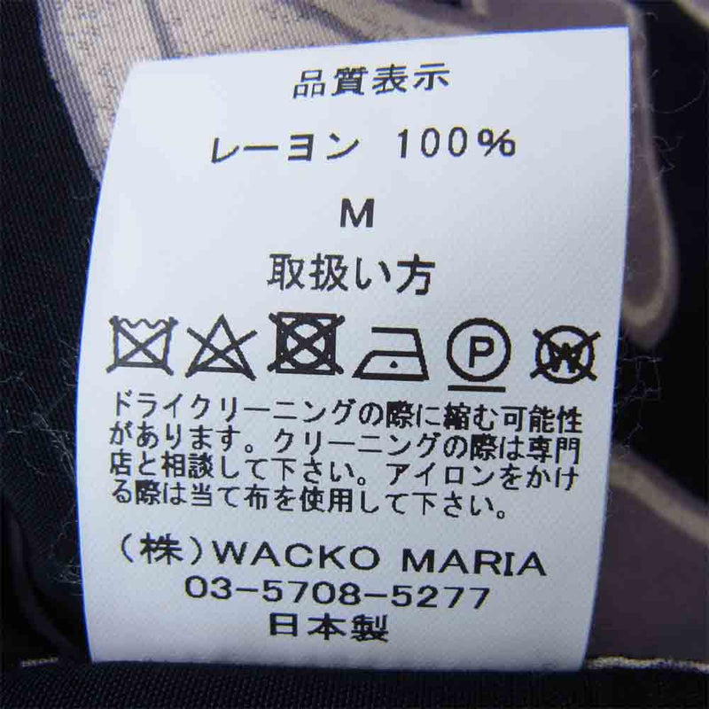 WACKO MARIA ワコマリア 19SS HAWAIIAN SHIRT S/S TYPE-8 ハワイアン シャツ ブラック系 M【美品】【中古】