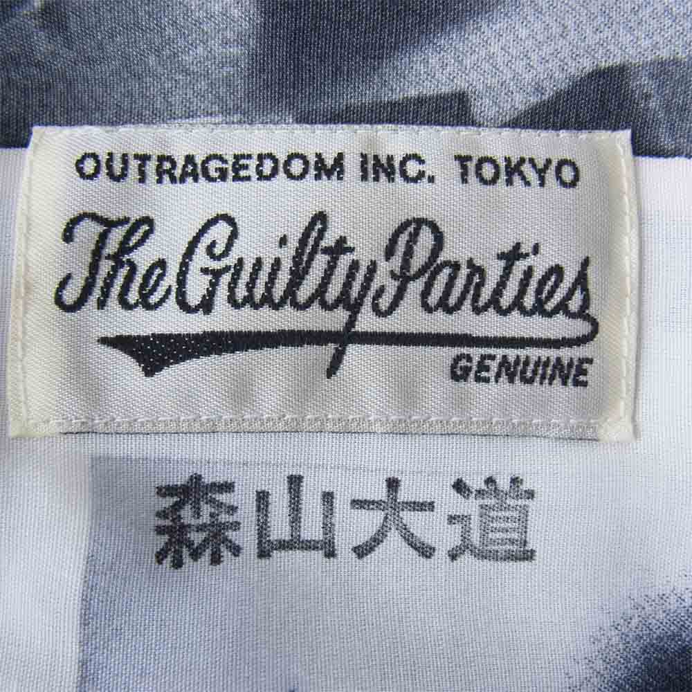 WACKO MARIA ワコマリア 18SS 森山大道 HAWAIIAN SHIRT TYPE-3 モノクロ リップ アロハ シャツ 黒×白 M【美品】【中古】