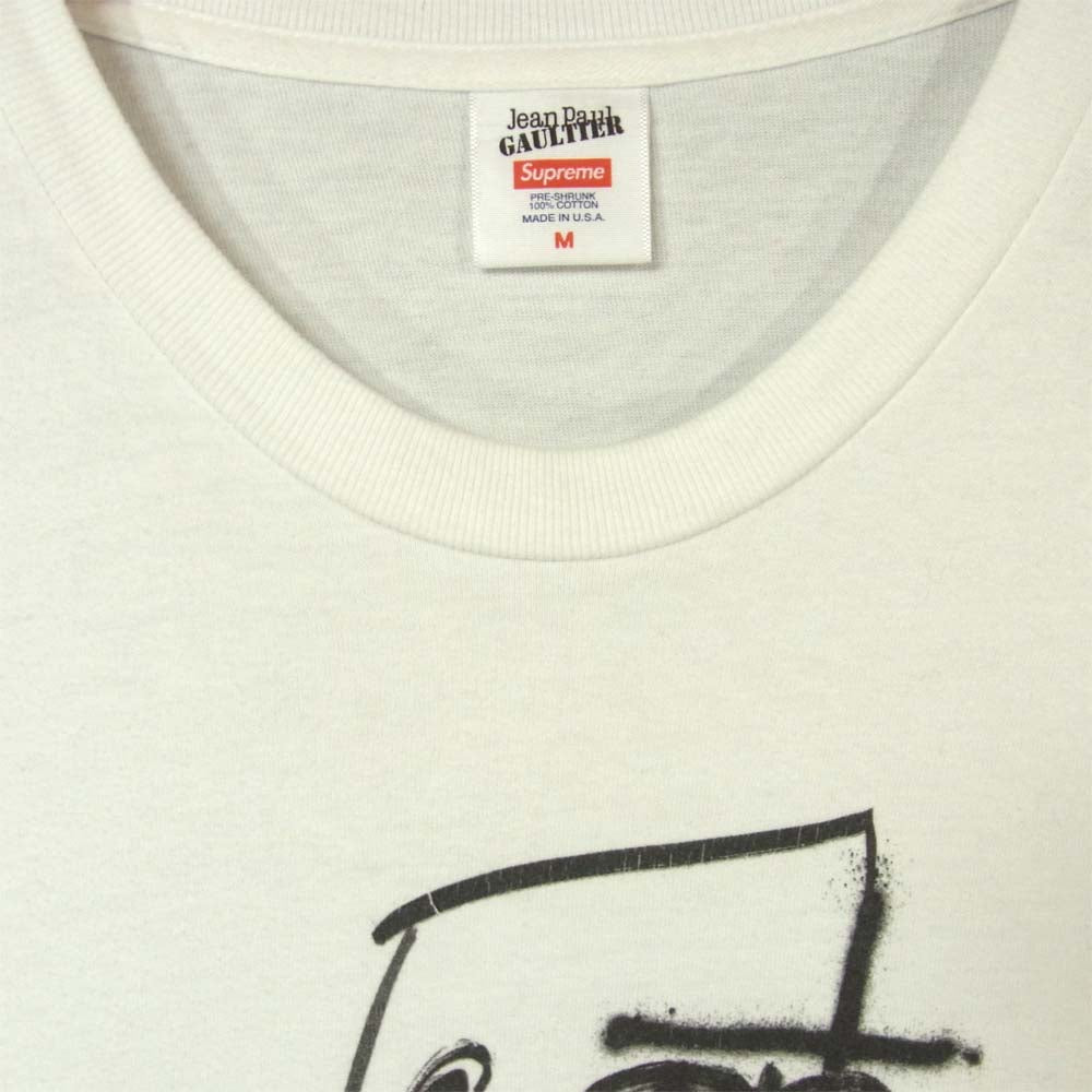 Supreme シュプリーム Jean Paul Gaultier Tee ジャンポールゴルチエ 半袖 Tシャツ コットン ホワイト系 M【中古】