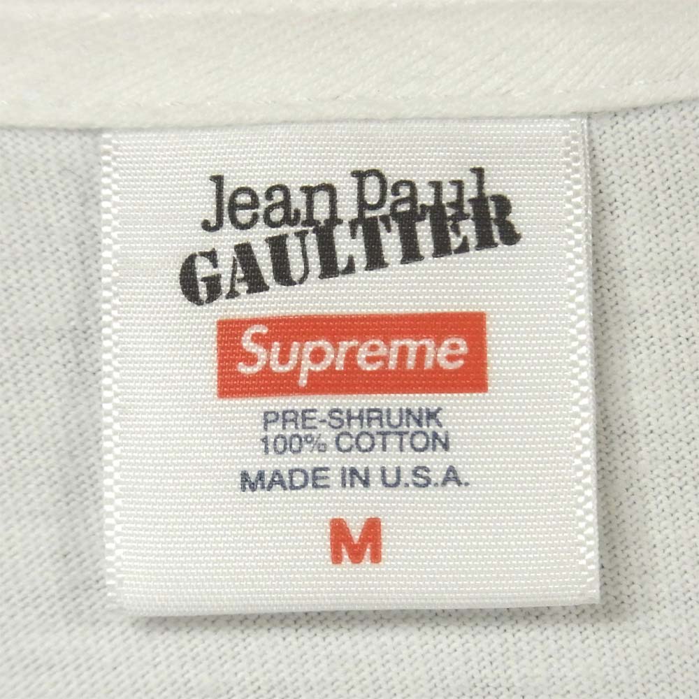 Supreme シュプリーム Jean Paul Gaultier Tee ジャンポールゴルチエ 半袖 Tシャツ コットン ホワイト系 M【中古】