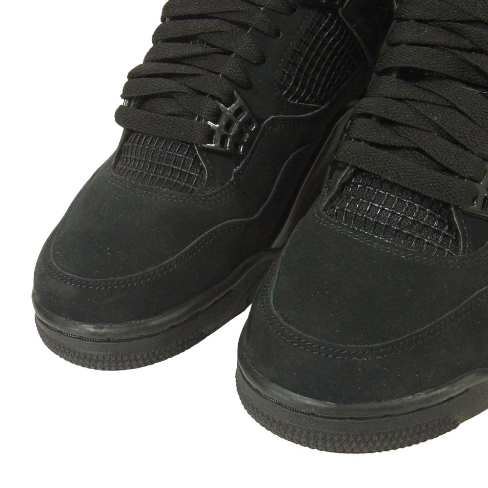 NIKE ナイキ CU1110-010 AIR JORDAN 4 RETRO BLACK CAT エアジョーダン フォー レトロ ブラックキャット ブラック系 25.5cm【中古】