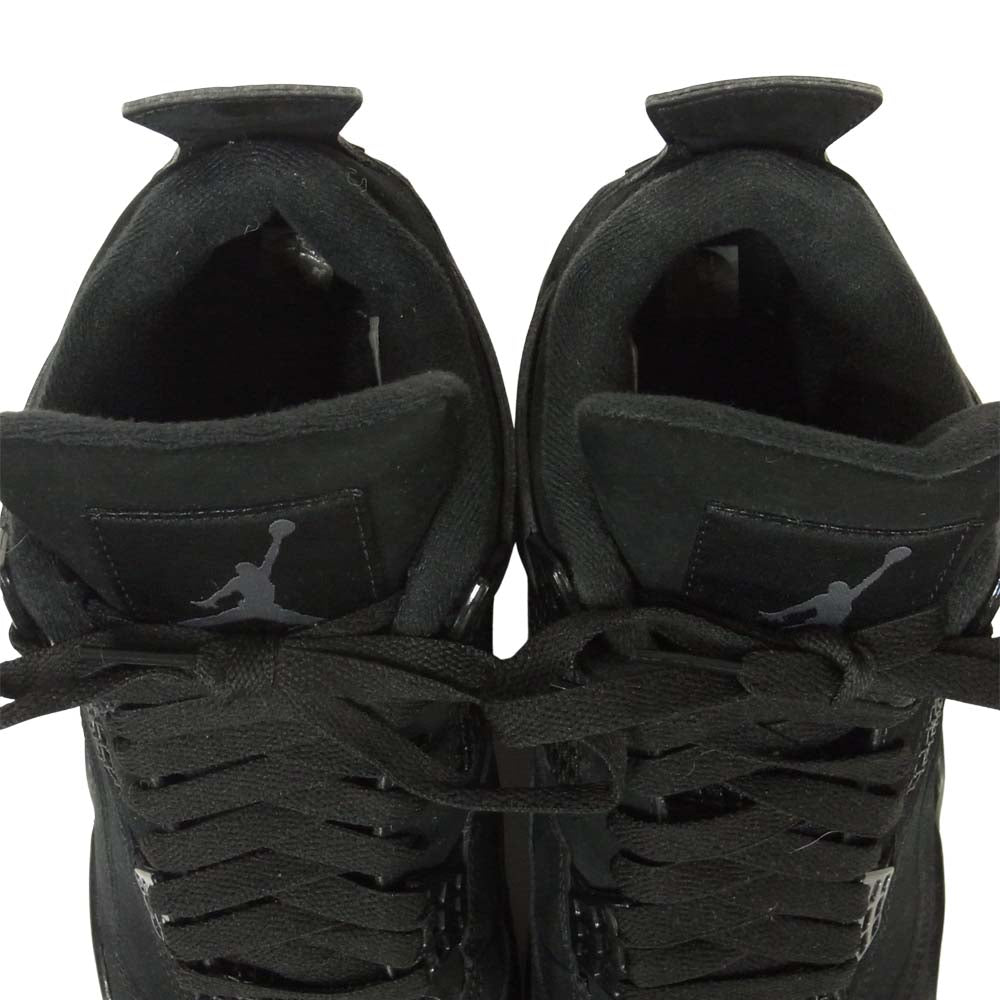 NIKE ナイキ CU1110-010 AIR JORDAN 4 RETRO BLACK CAT エアジョーダン フォー レトロ ブラックキャット ブラック系 25.5cm【中古】