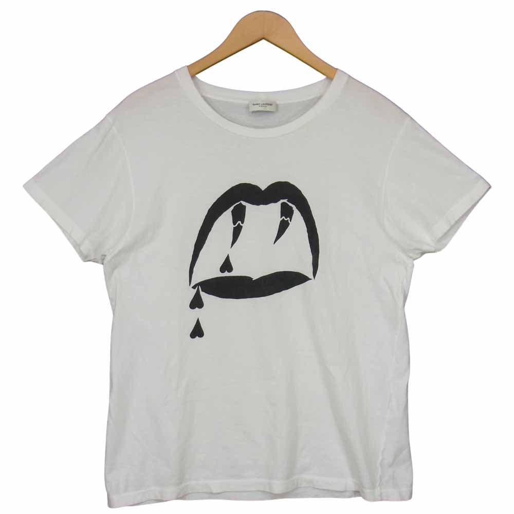 SAINT LAURENT サンローラン 16SS 378983 Y2YC1 ブラッドラスター ヴァンパイア Tシャツ ホワイト系 S【中古】