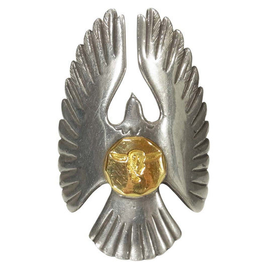 タディアンドキング K18 GPロングホーン イーグル リング シルバー シルバー系 23号【中古】