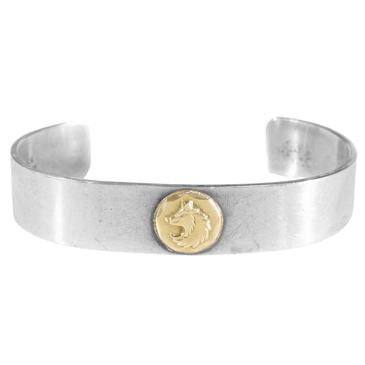 タディアンドキング K18 GPウルフ 平打ち バングル SILVER 平打ちバングル シルバー系【中古】