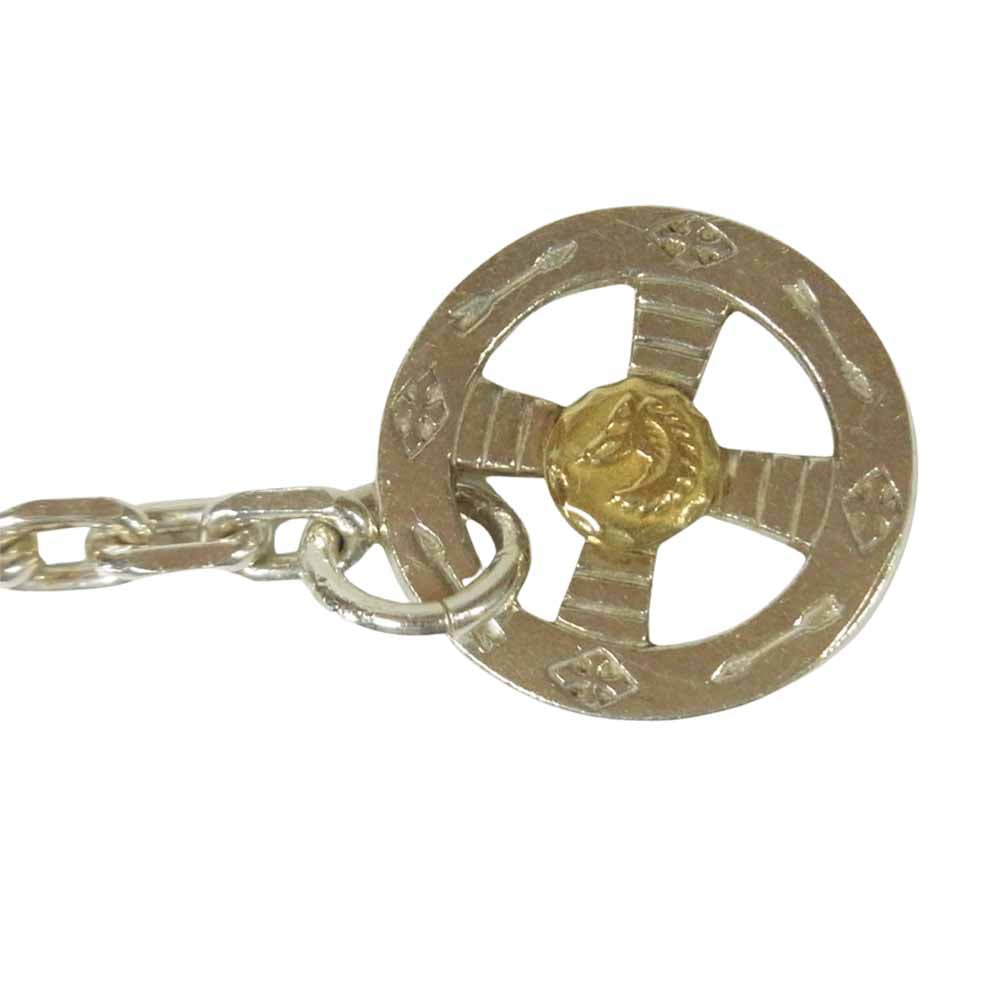 タディアンドキング GPウルフ ホイール イーグルフック 太角チェーン ネックレス K18 シルバー シルバー系【中古】