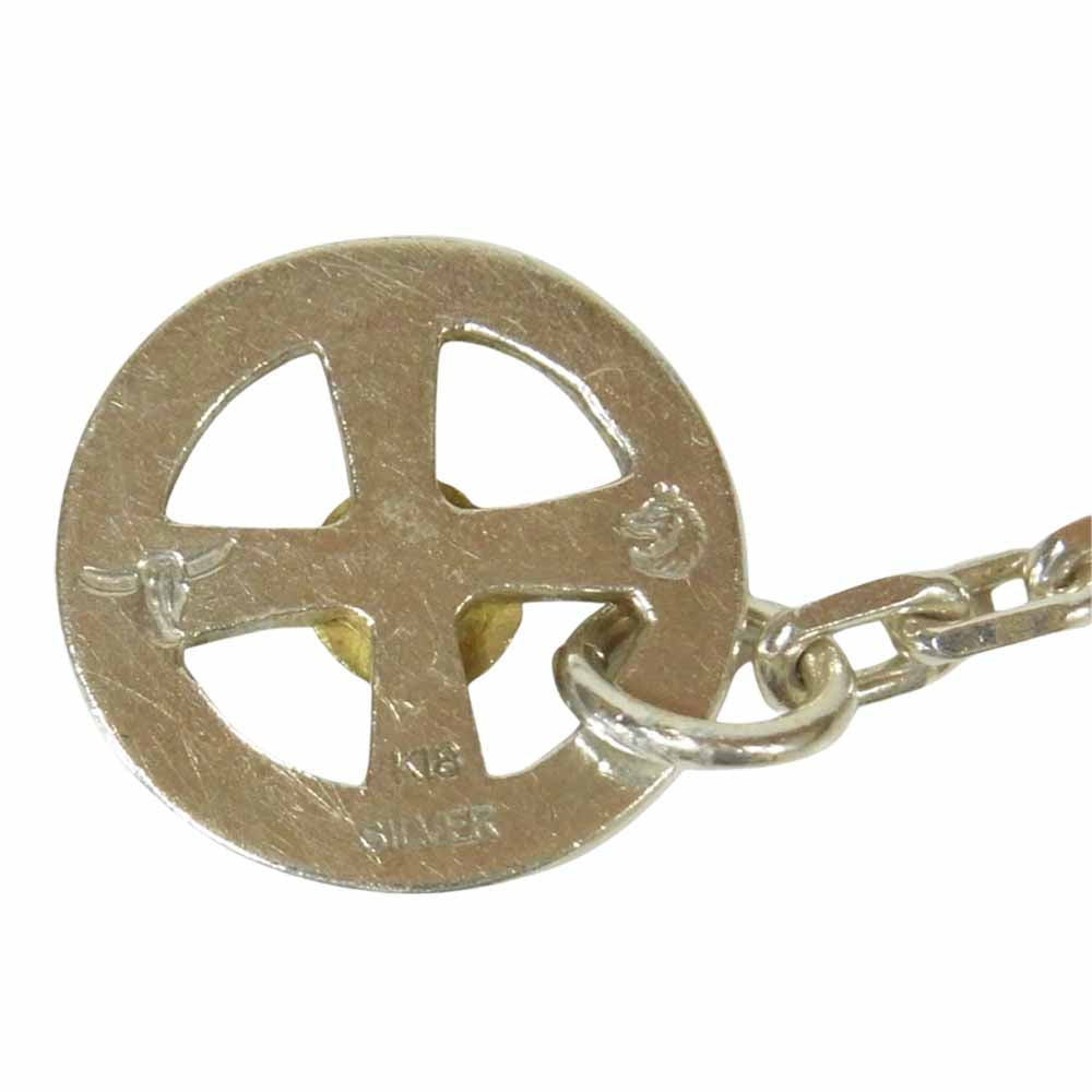 タディアンドキング GPウルフ ホイール イーグルフック 太角チェーン ネックレス K18 シルバー シルバー系【中古】