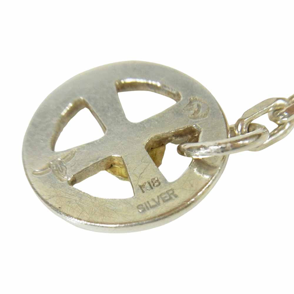 タディアンドキング GPウルフ ホイール イーグルフック 太角チェーン ネックレス K18 シルバー シルバー系【中古】