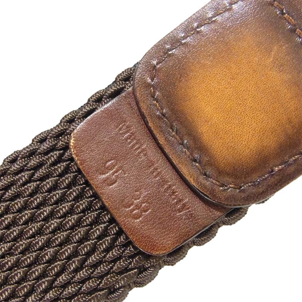 Berluti ベルルッティ イントレチャート シナリオ コットン ベルト イタリア製 ブラック系【中古】