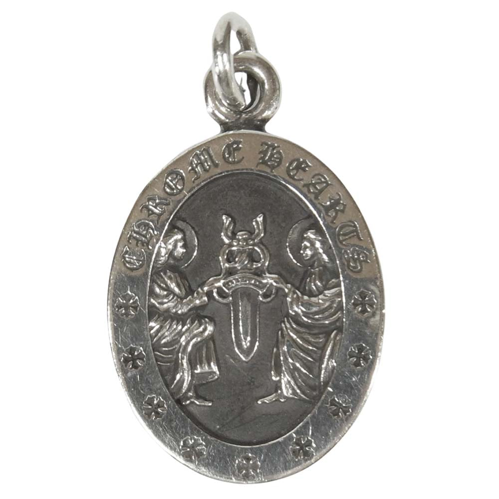 CHROME HEARTS クロムハーツ（原本有） ANGEL MEDAL OVAL V2 エンジェル メダル オーバル ペンダントトップ シルバー系【中古】