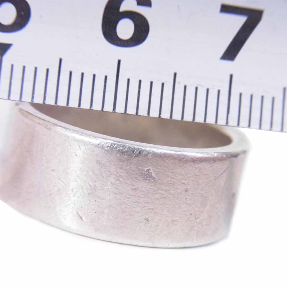 WINGROCK ウィングロック K18 メタル 平打ち リング 指輪 平打ちリング シルバー系 19号程度【中古】