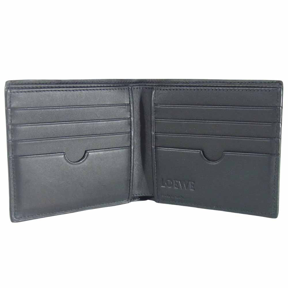 LOEWE ロエベ BILLETERO PUZZLE NEGRO BIFOLD WAL パズル ウォレット 財布 二つ折り ブラック系【中古】