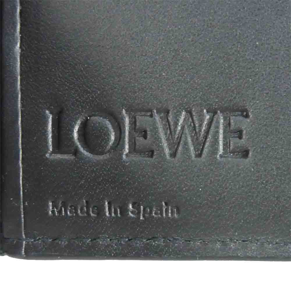 LOEWE ロエベ BILLETERO PUZZLE NEGRO BIFOLD WAL パズル ウォレット 財布 二つ折り ブラック系【中古】