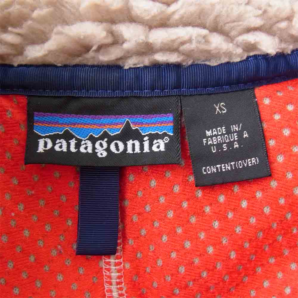 patagonia パタゴニア 01年製 23024 クラシック レトロ カーディガン ベージュ系 XS【中古】