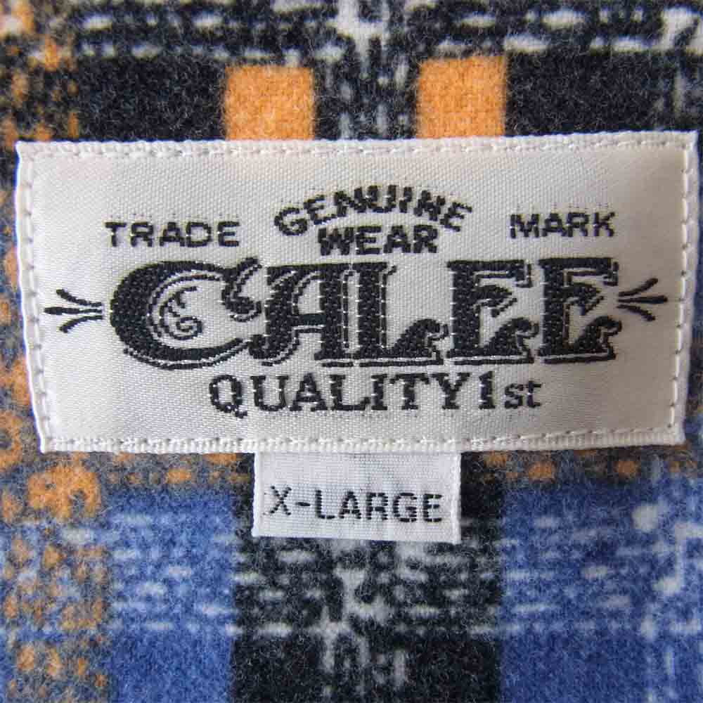 CALEE キャリー cl-20aw005 L/S NO COLLAR CHECK SHIRT マルチカラー系 XL【美品】【中古】