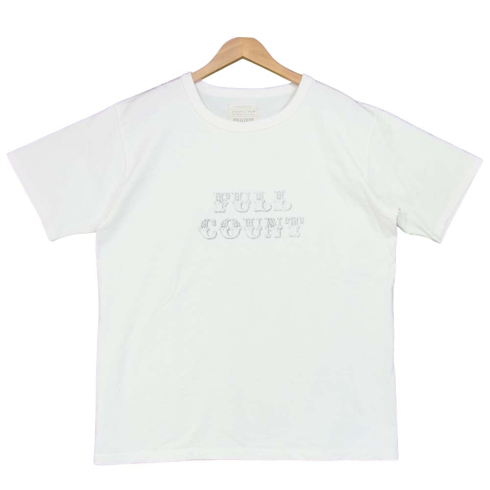 FULLCOUNT フルカウント PRINT TEE プリント Tシャツ 日本製 ロゴ 半袖 コットン ホワイト系 42【中古】