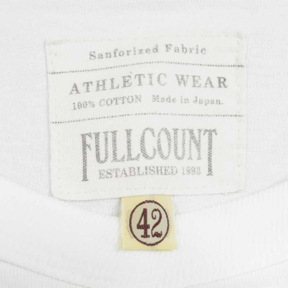 FULLCOUNT フルカウント PRINT TEE プリント Tシャツ 日本製 ロゴ 半袖 コットン ホワイト系 42【中古】
