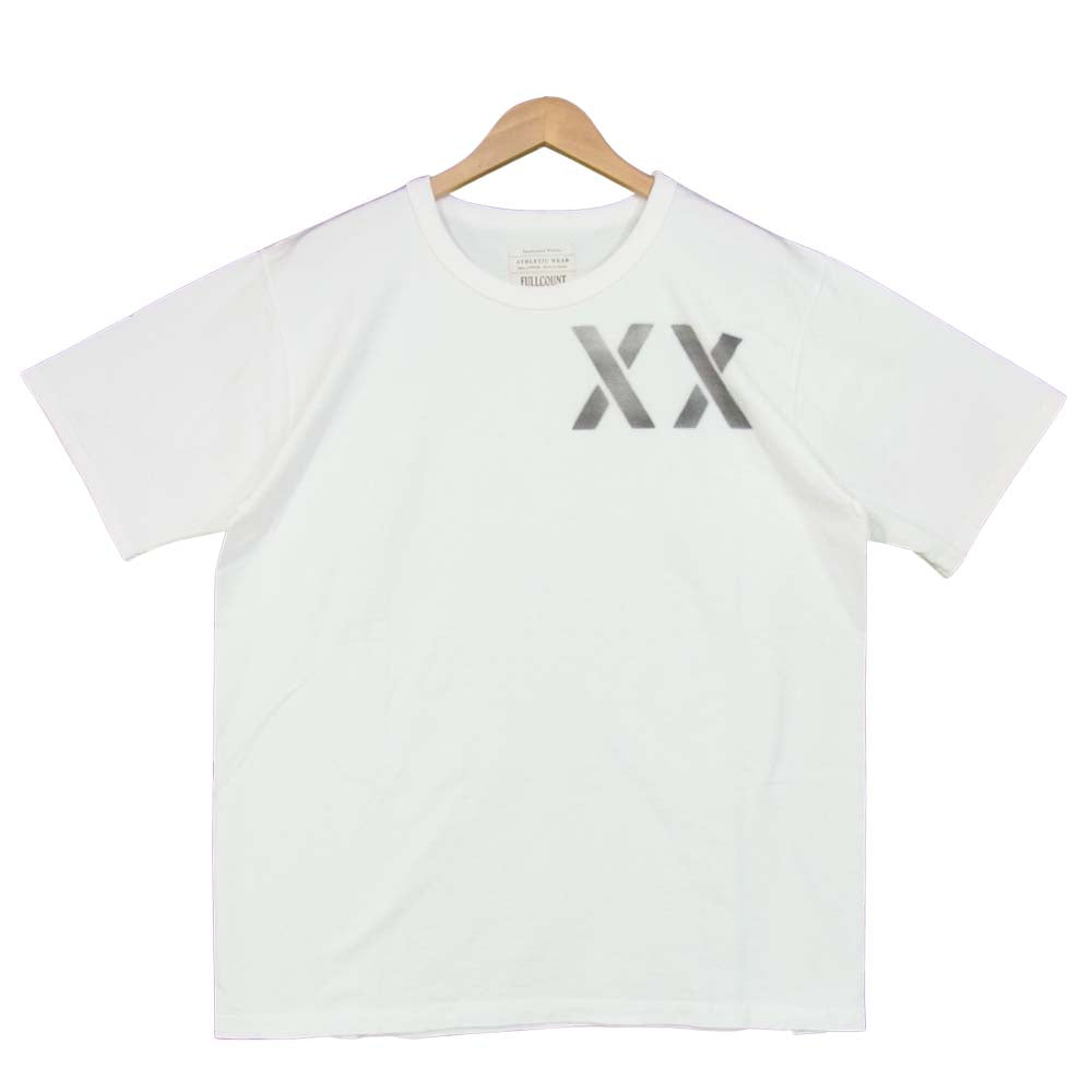 FULLCOUNT フルカウント PRINT TEE プリント Tシャツ 半袖 コットン 日本製 オフホワイト系 42【中古】
