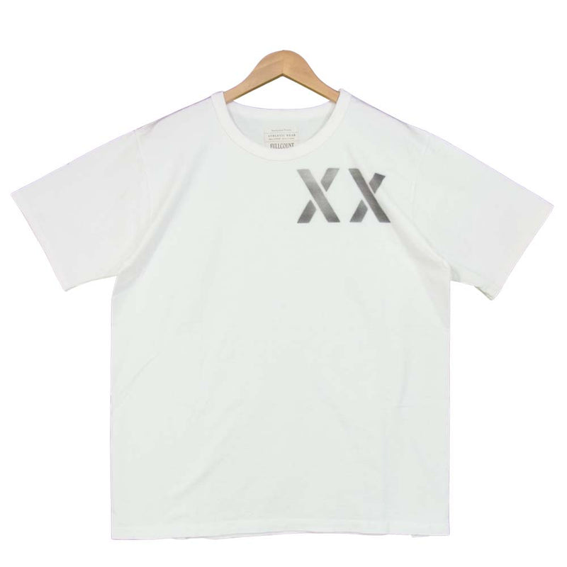 FULLCOUNT フルカウント PRINT TEE プリント Tシャツ 半袖 コットン 日本製 オフホワイト系 42【中古】