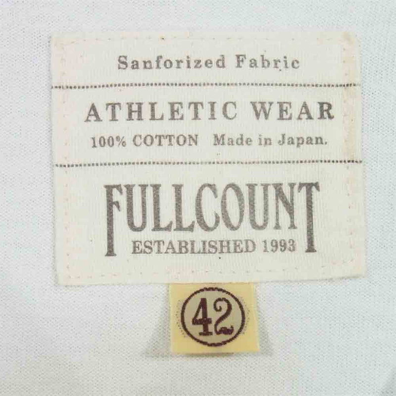 FULLCOUNT フルカウント PRINT TEE プリント Tシャツ 半袖 コットン 日本製 オフホワイト系 42【中古】