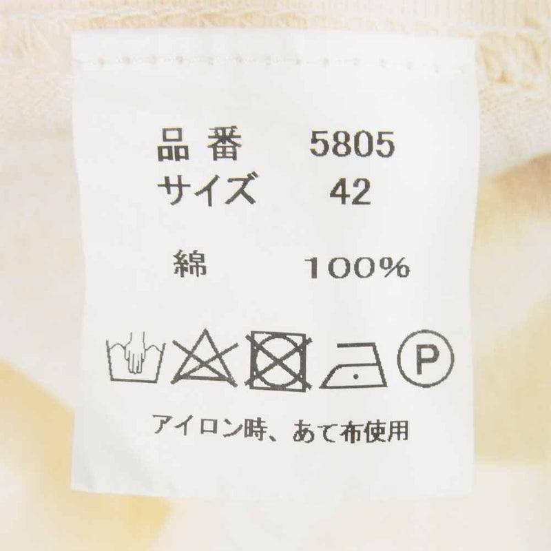 FULLCOUNT フルカウント PRINT TEE プリント Tシャツ 日本製 コットン ライトベージュ系 42【中古】