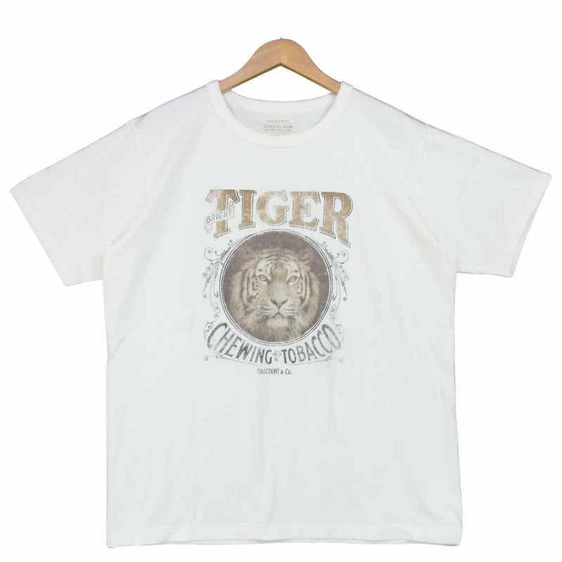FULLCOUNT フルカウント PRINT TEE プリント Tシャツ 日本製 コットン オフホワイト系 42【中古】