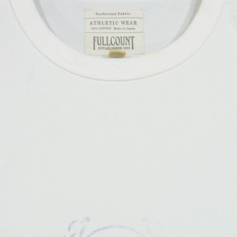 FULLCOUNT フルカウント PRINT TEE プリント Tシャツ 日本製 コットン オフホワイト系 42【中古】