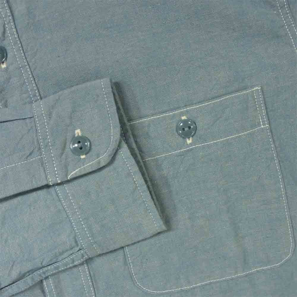 FULLCOUNT フルカウント 4810 CHAMRAY SHIRT シャンブレー 長袖 シャツ インディゴブルー系 42【美品】【中古】