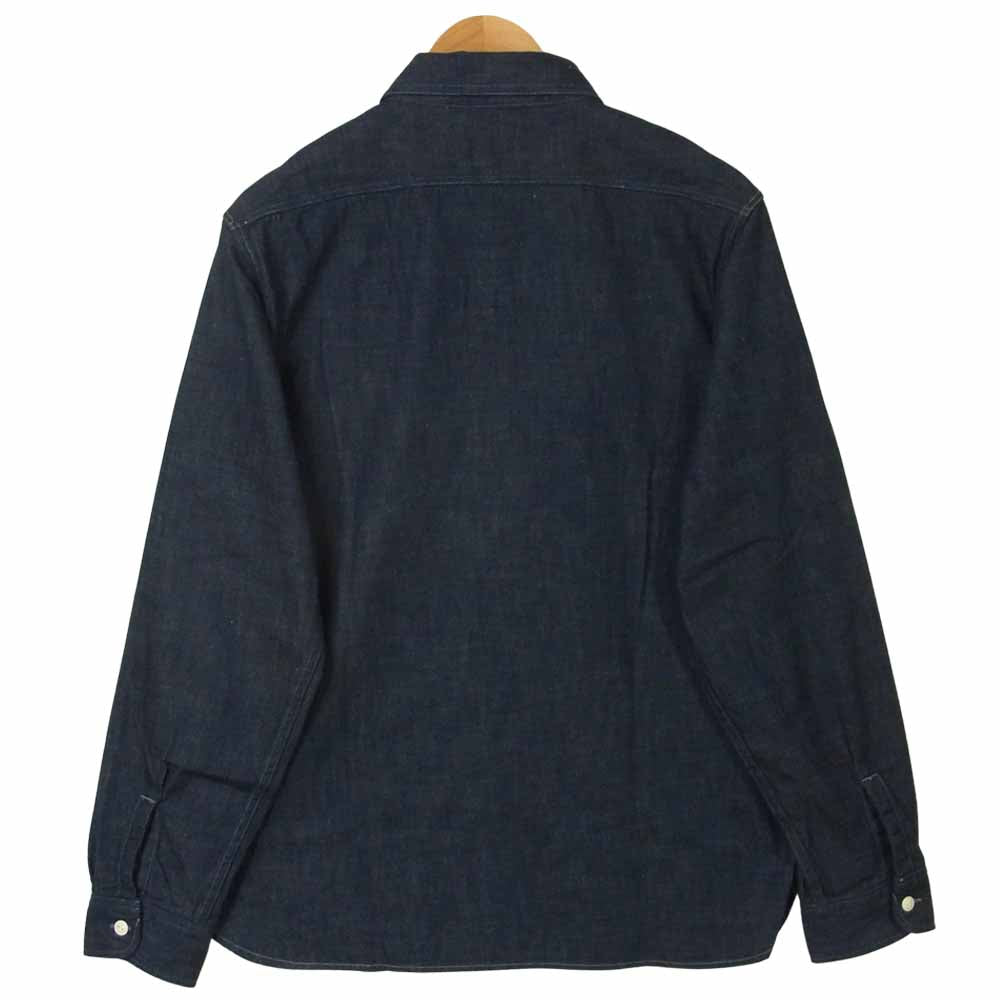 FULLCOUNT フルカウント 4890 Denim Work Shirt デニム ワーク 長袖 シャツ インディゴブルー系 42【美品】【中古】