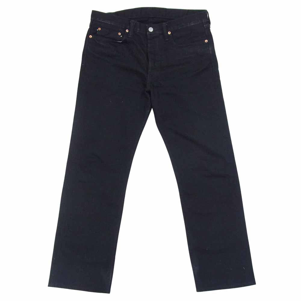 FULLCOUNT フルカウント 1108BK スリム ストレート ブラック セルビッジ デニム パンツ ブラック系 35【中古】
