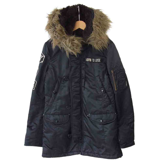 HYSTERIC GLAMOUR ヒステリックグラマー 2AC-8420 プリマロフト レディース N-3B ジャケット ブラック系 F【中古】