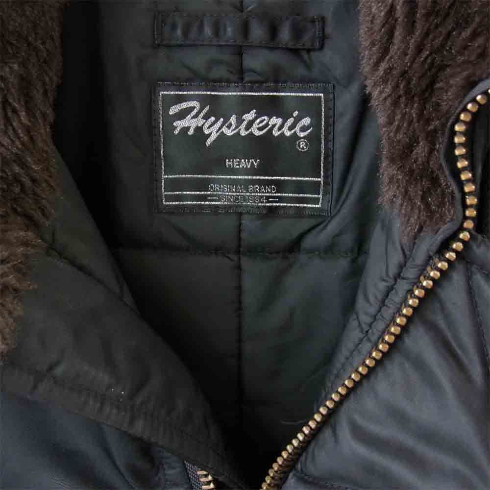 HYSTERIC GLAMOUR ヒステリックグラマー 2AC-8420 プリマロフト レディース N-3B ジャケット ブラック系 F【中古】