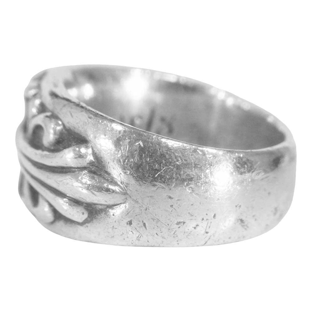 CHROME HEARTS クロムハーツ（原本無） Floral cross Ring フローラルクロスリング シルバー系 19号程度【中古】