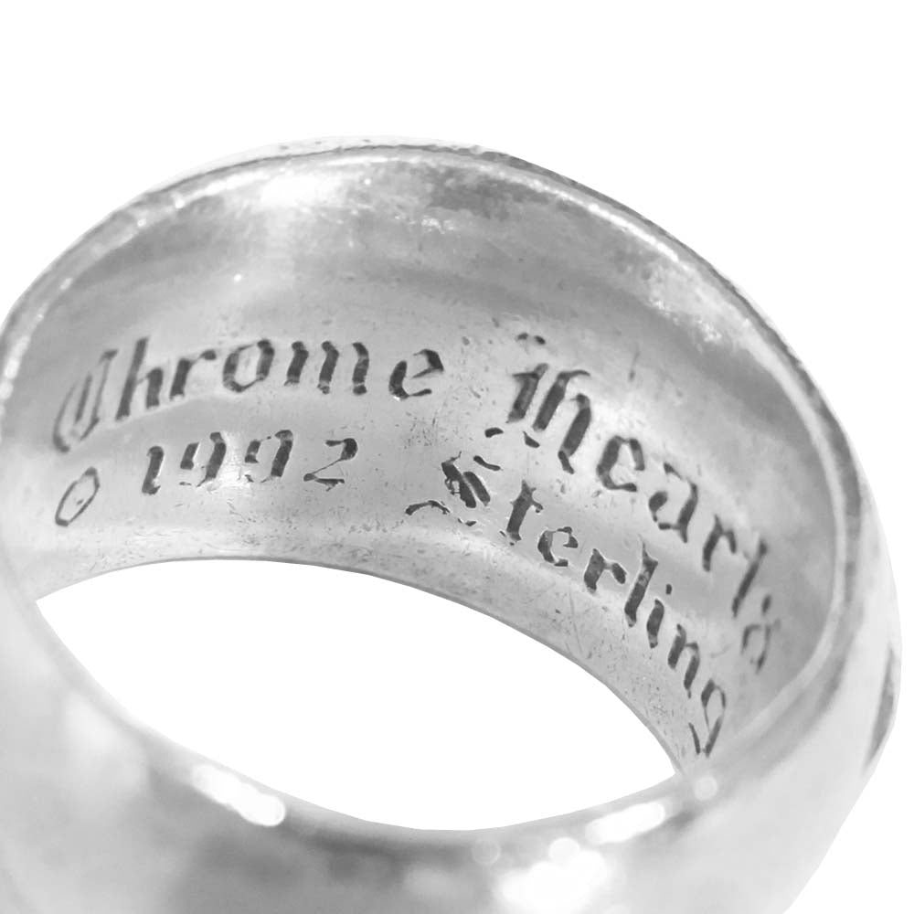 CHROME HEARTS クロムハーツ（原本無） Floral cross Ring フローラルクロスリング シルバー系 19号程度【中古】