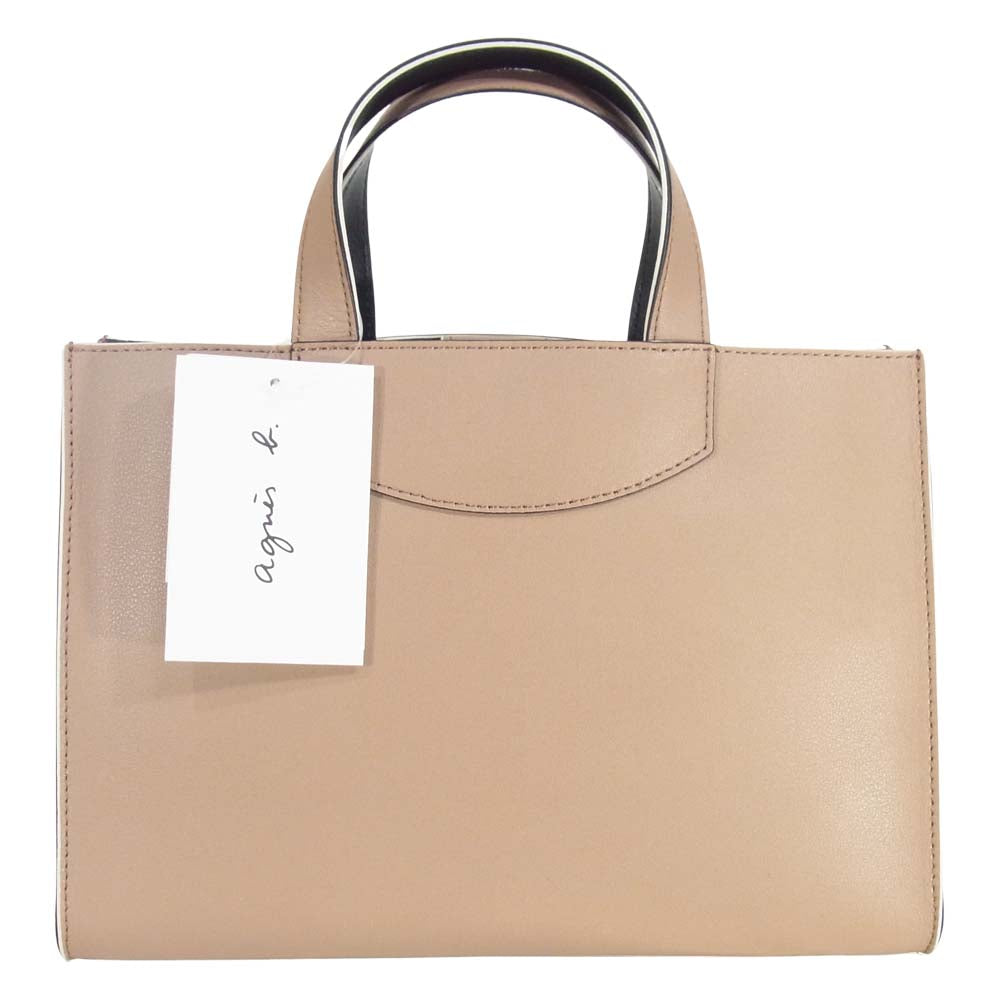 agnes b. アニエスベー PAS04-02 VOYAGE FEMME 2way トートバッグ ベージュブラウン系【新古品】【未使用】【中古】
